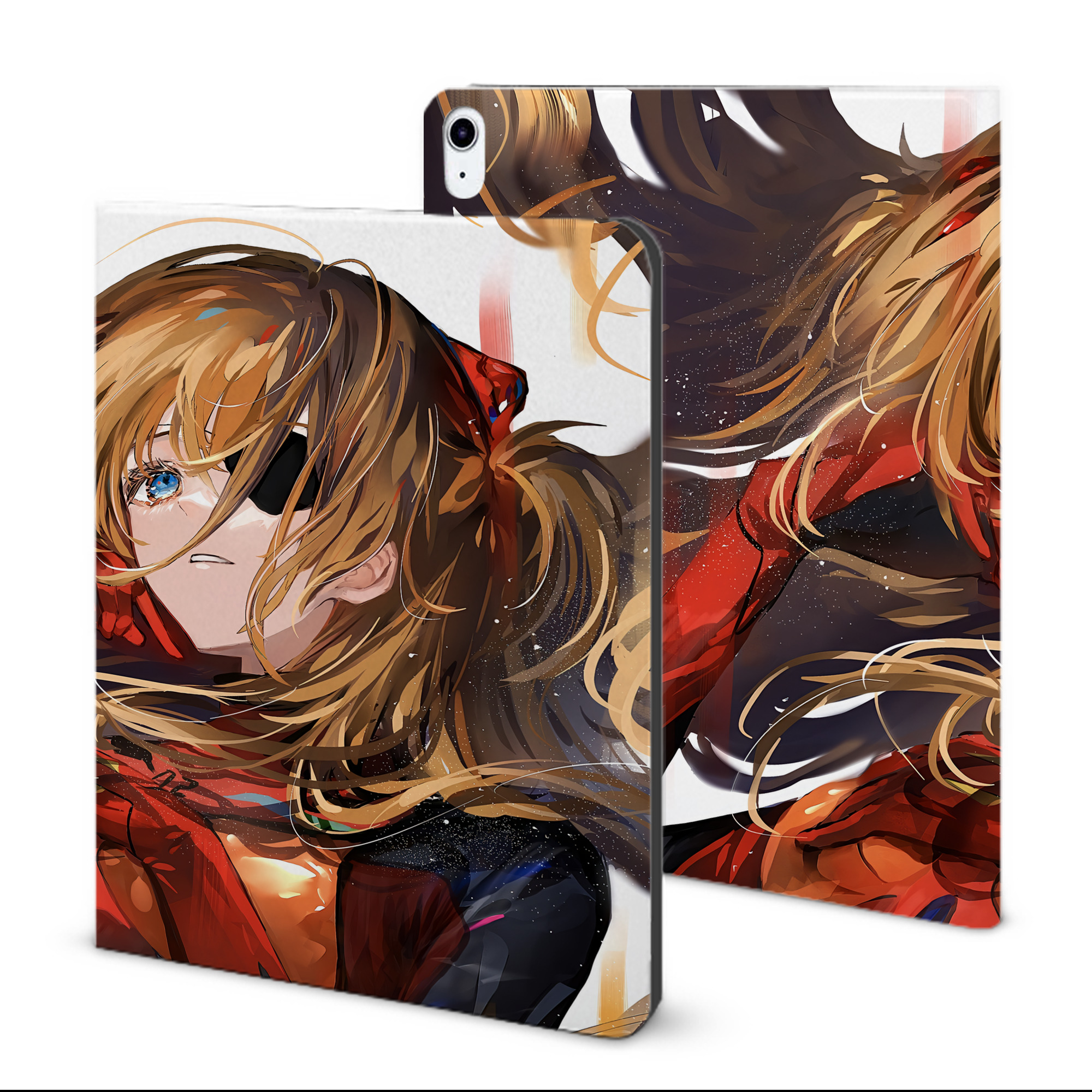 （画像用） EVA 新世紀エヴァンゲリオン IPad ケース ブック型 PUレザー TPU 耐衝撃 軽量 薄型 ペン収納なし 全面保護 IPad 各モデル対応